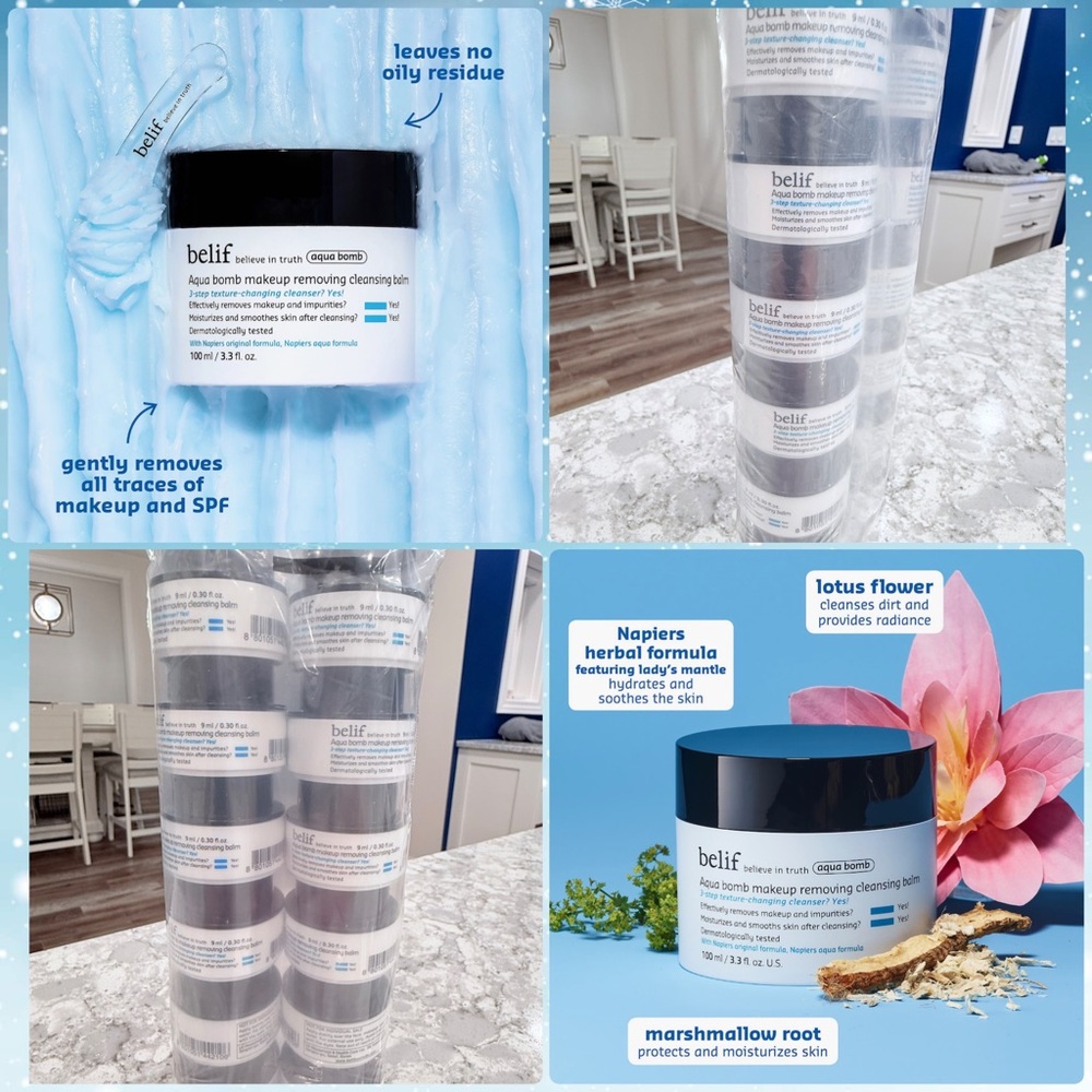 Belif Aqua Bomb Makeup Removing Cleansing Balm Bundle